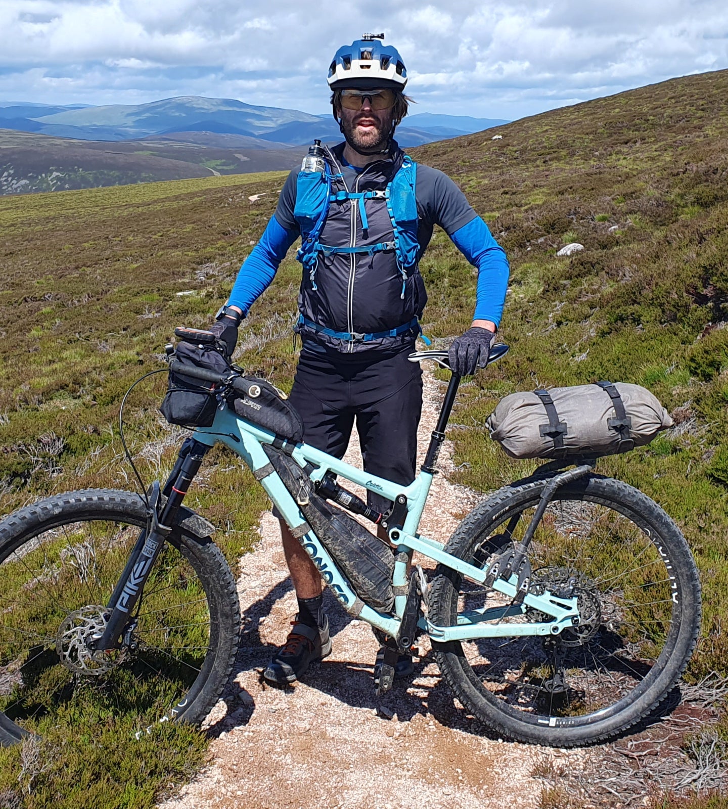 Full suspension MTB bikepacking on the Cairngorm Loop