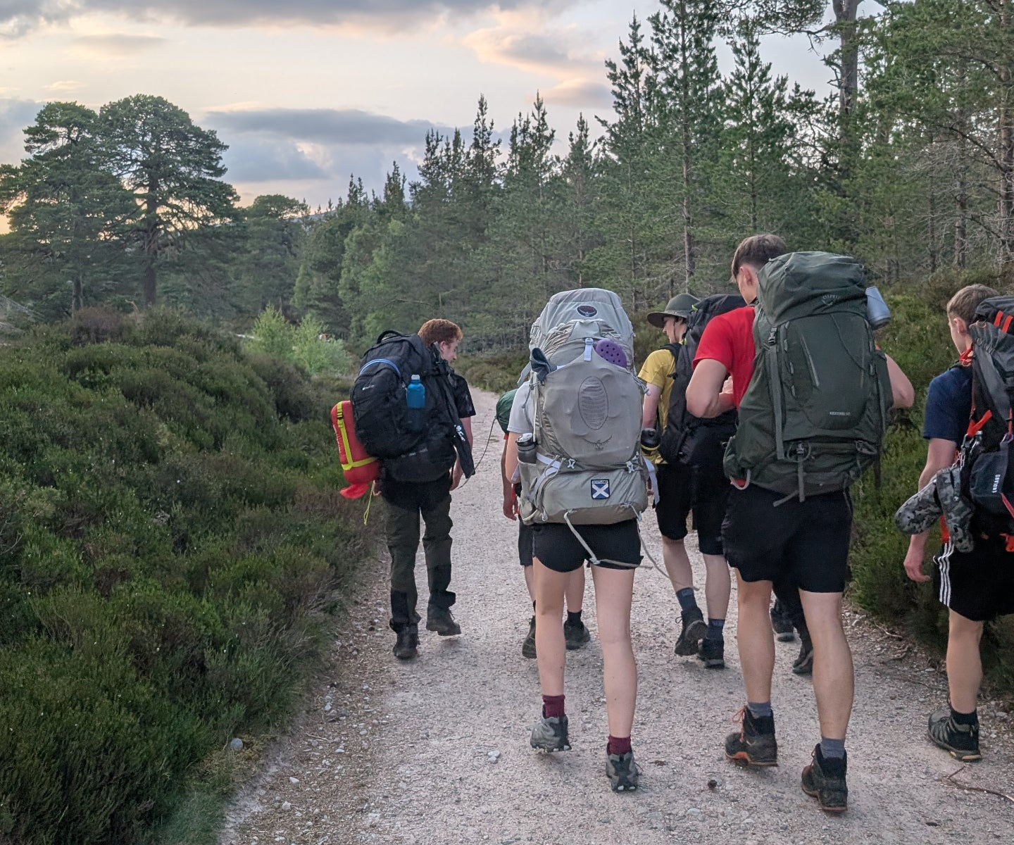 Hiking in Scotland with rucksacks