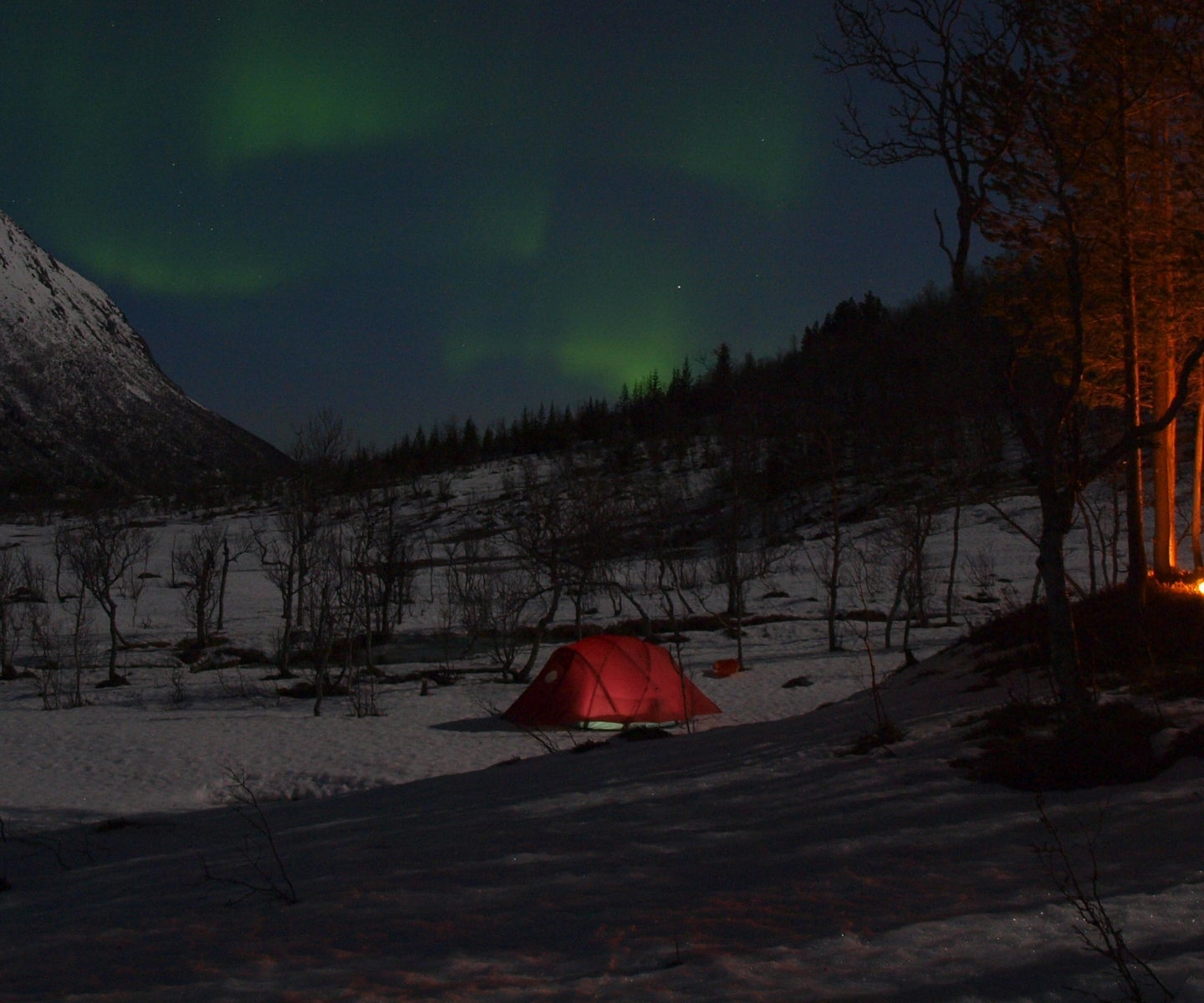 Staying warm camping in winter