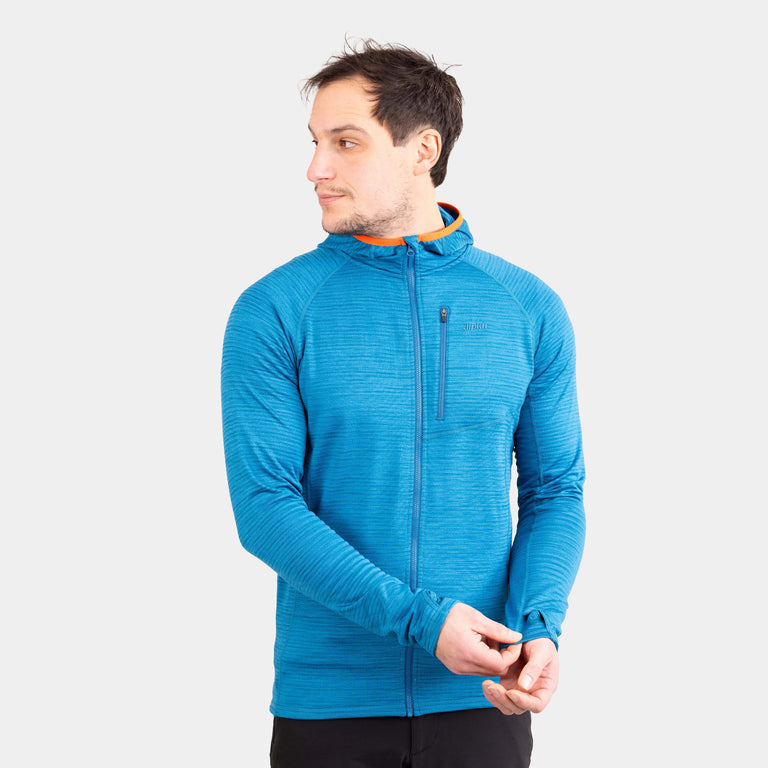 Alpkit Griffon men's hooded fleece in reef blue