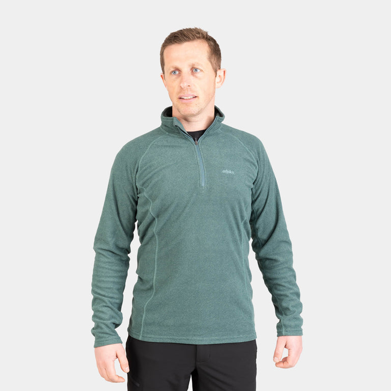 alpkit mens kelpie fleece in Stirling green
