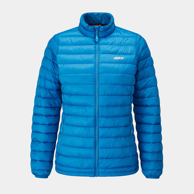 womens alpkit talini insulation jacket in reef blue - closed