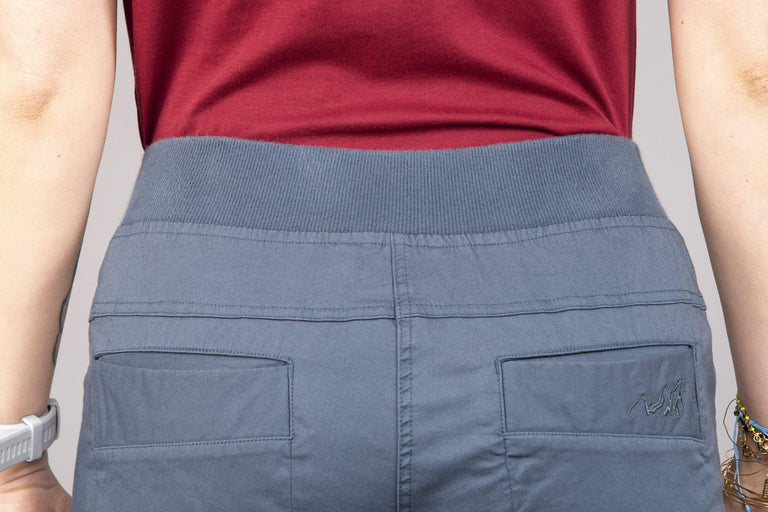 alpkit womens bloc pants in slate rear waistband