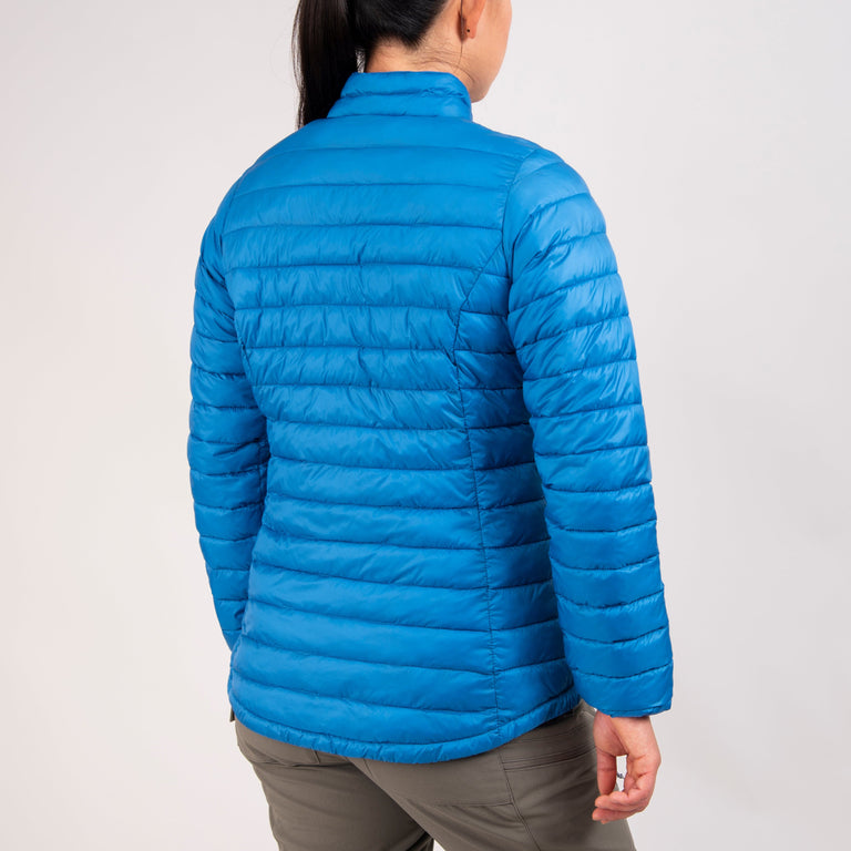womens alpkit talini insulation jacket in reef blue back