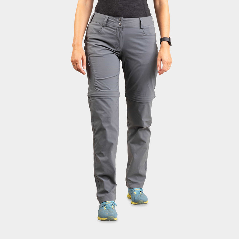 alpkit womens tele zip in steel grey