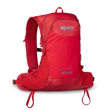 Hiking with a rucksack in the mountains