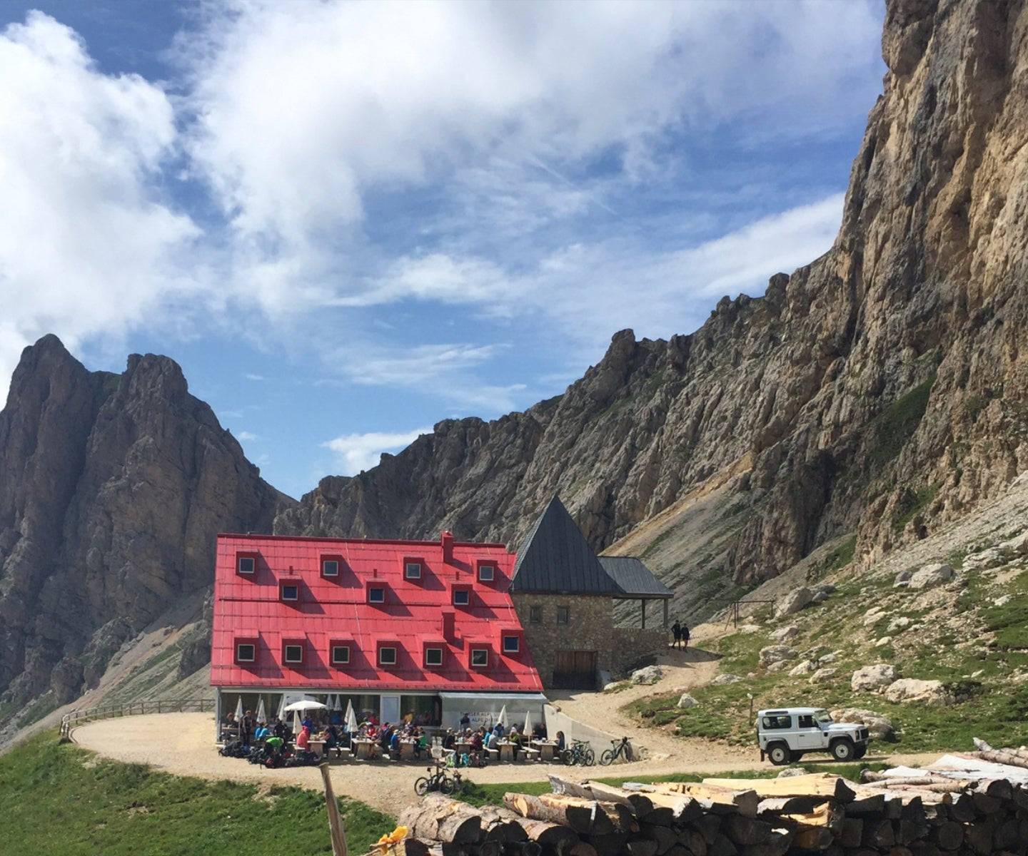 Alpine trekking hut