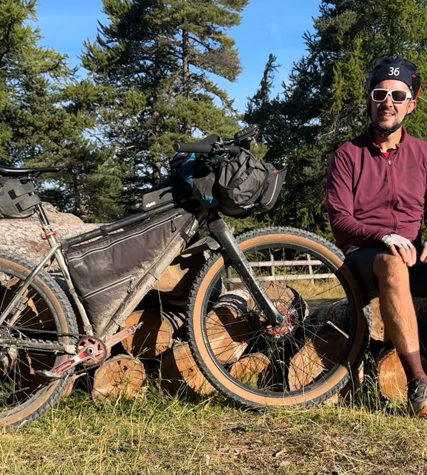 Rider on the Alps Divide