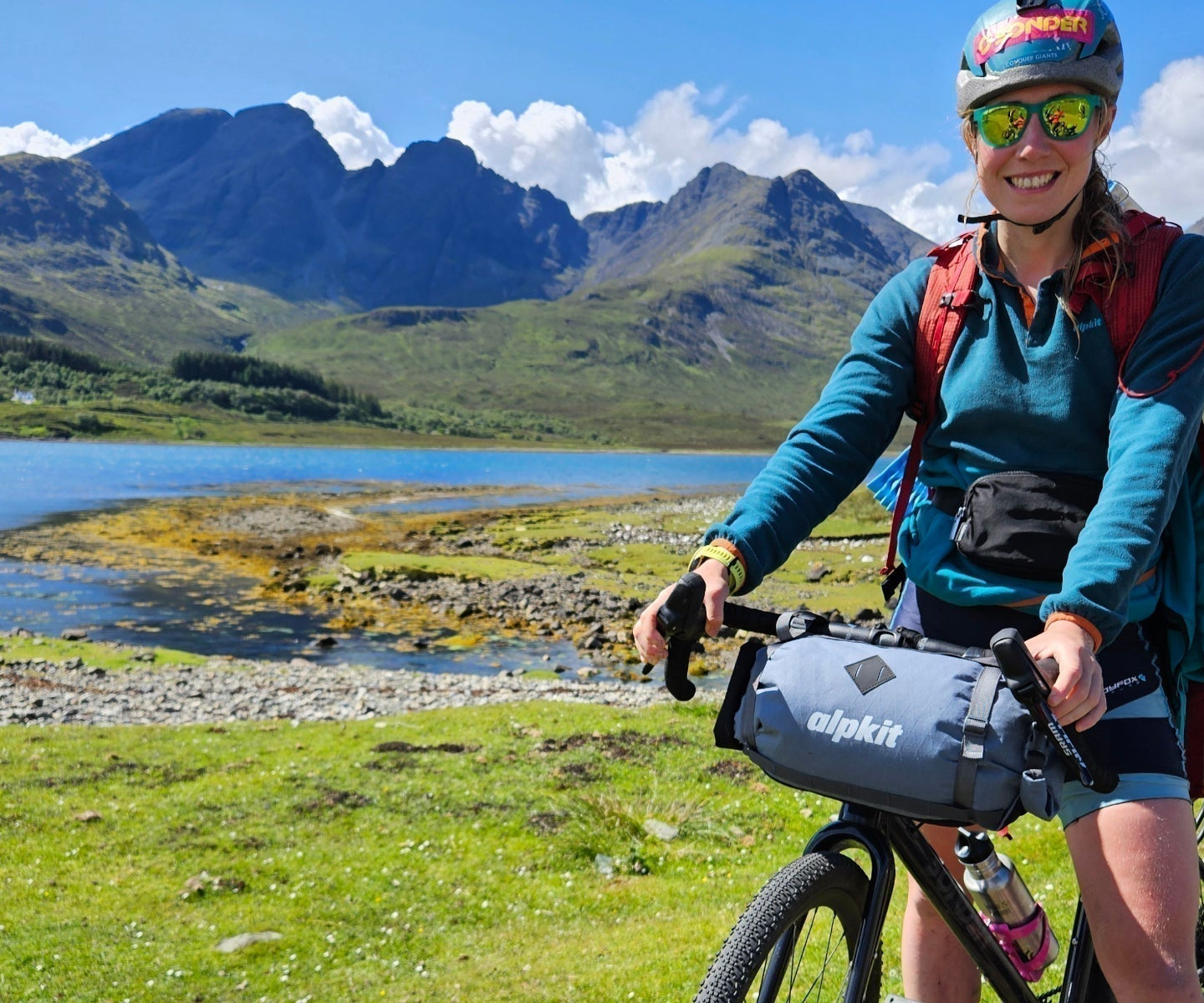 Cyclist finding adventure on Isle of Skye