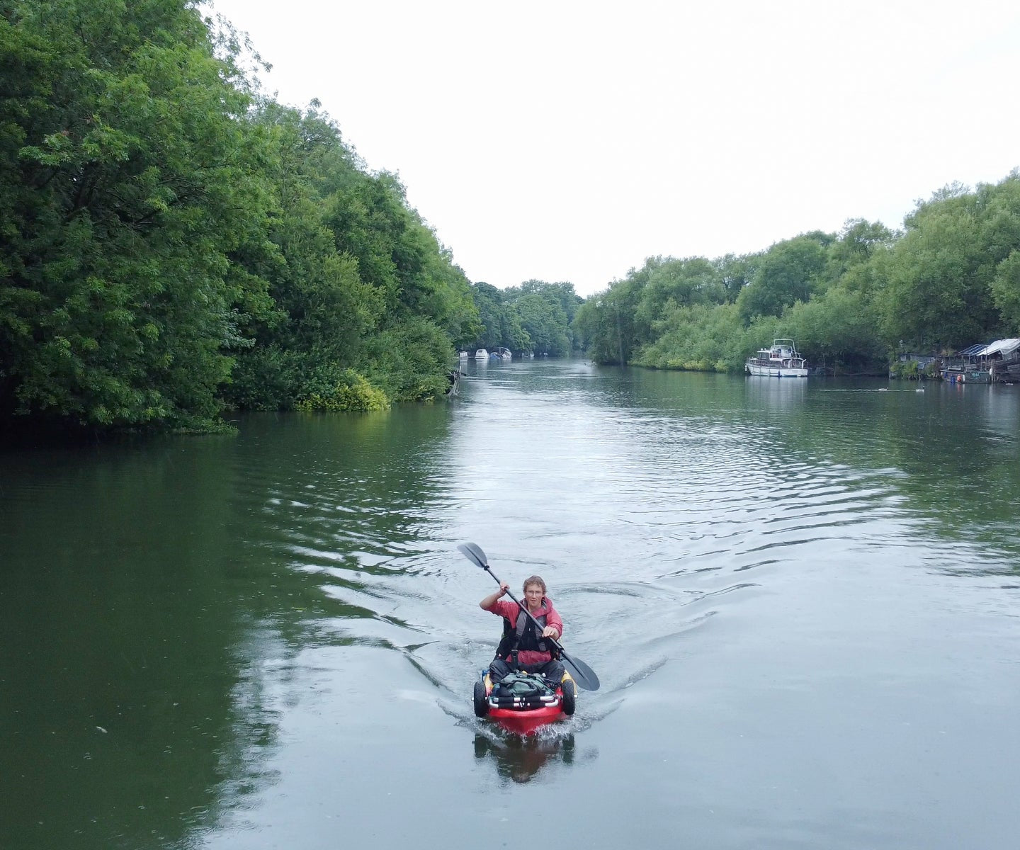 Canoeist on the River Thames