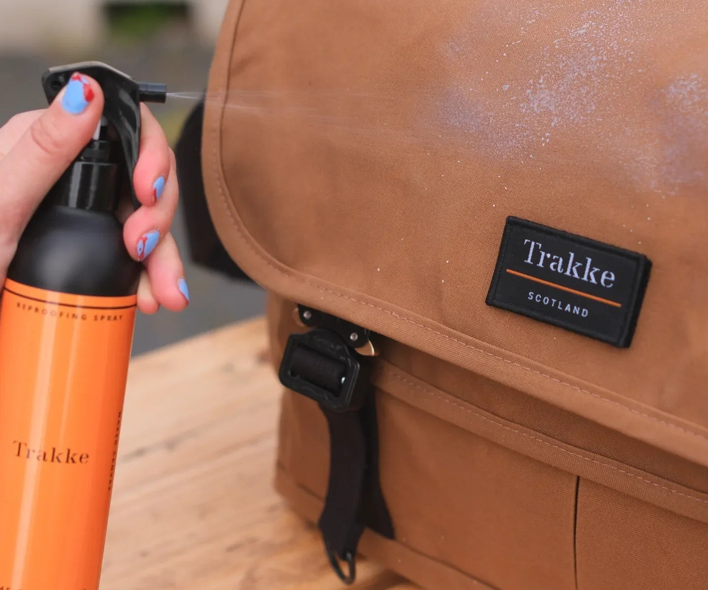 Cleaning a waxed cotton bag