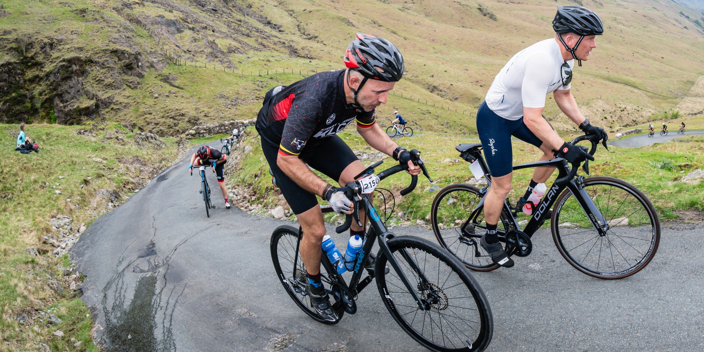 Tacking the steep climbs on the Fred Whitton sportive