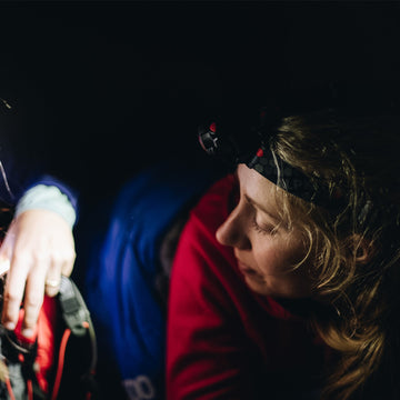 Hillwalking at night with headtorches