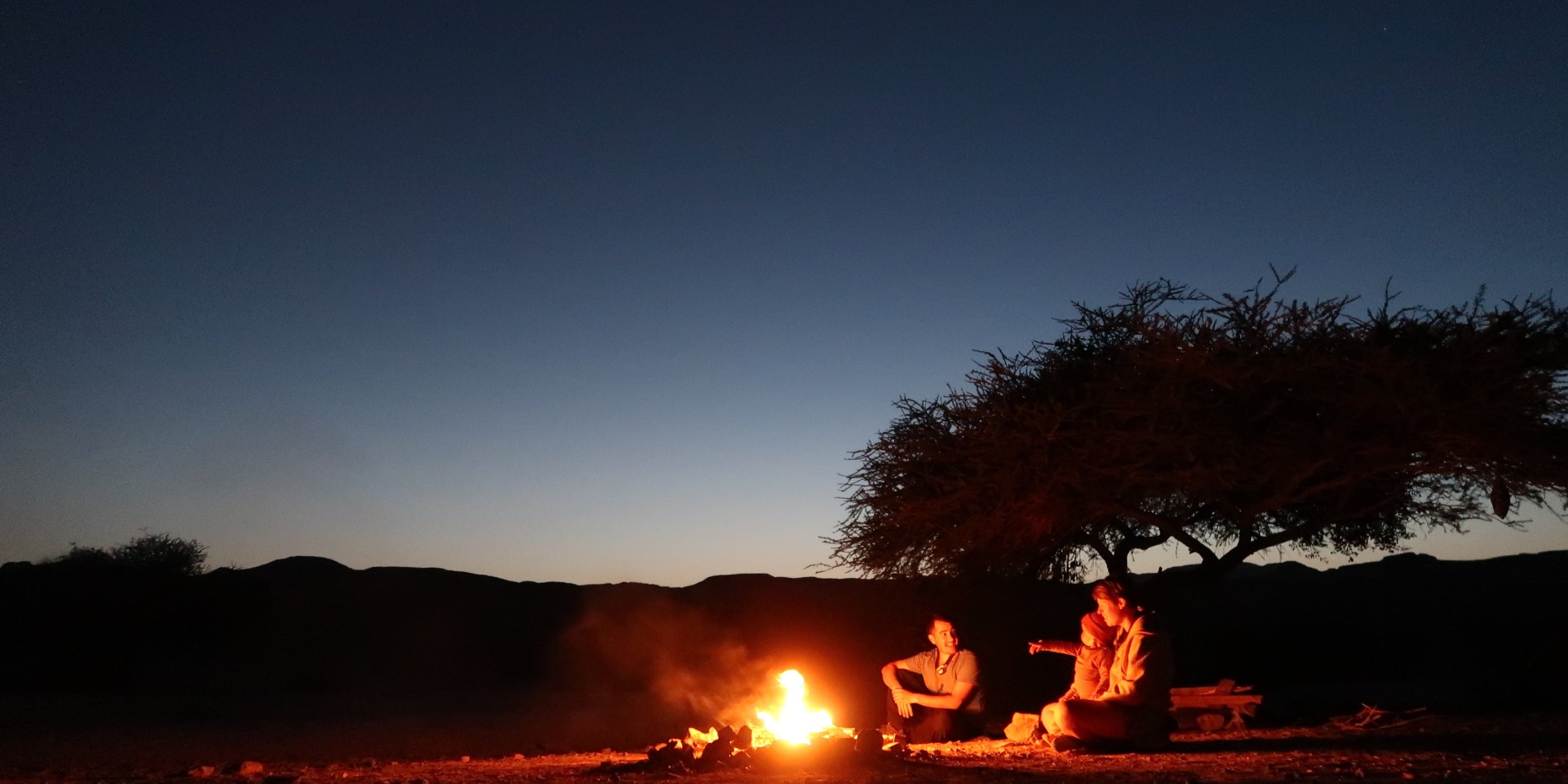Family wild camping adventure