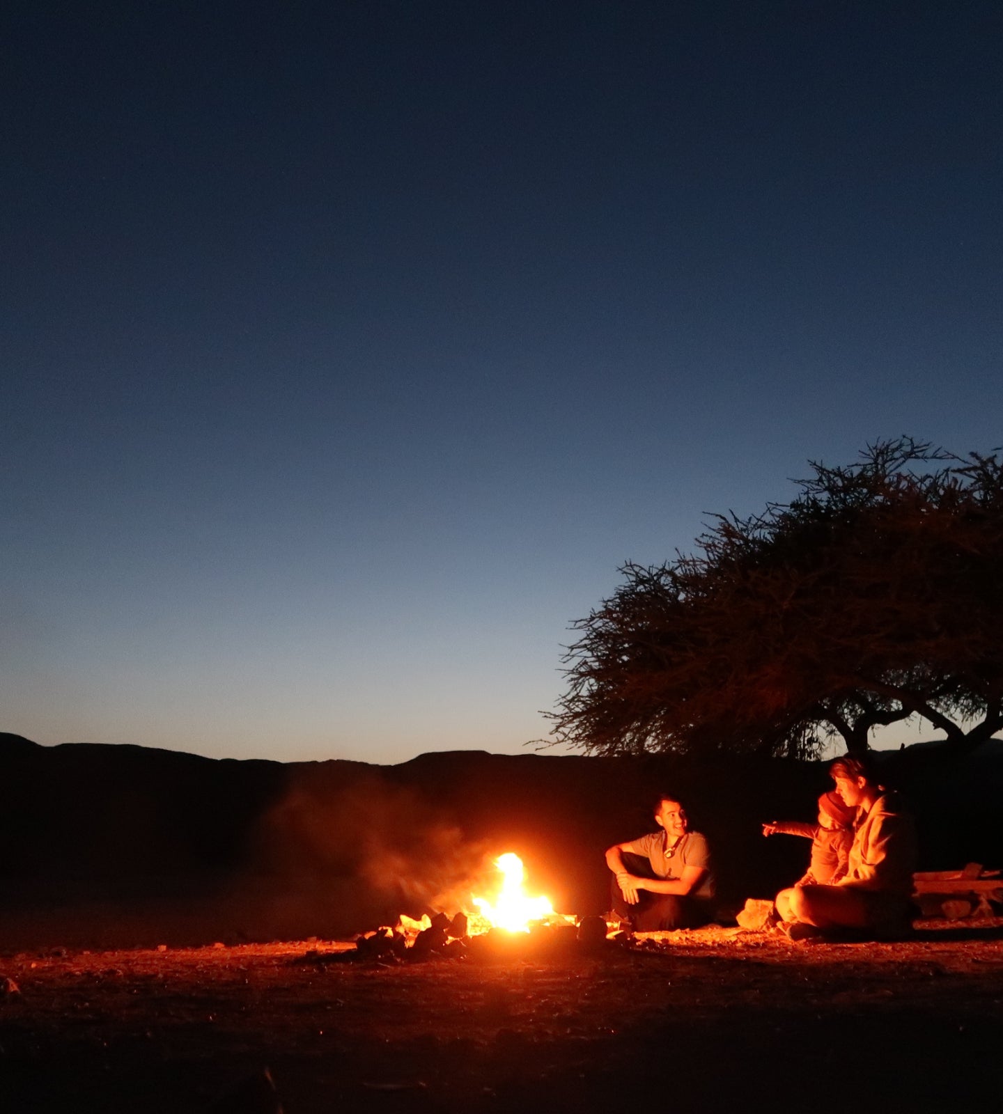 Family wild camping adventure