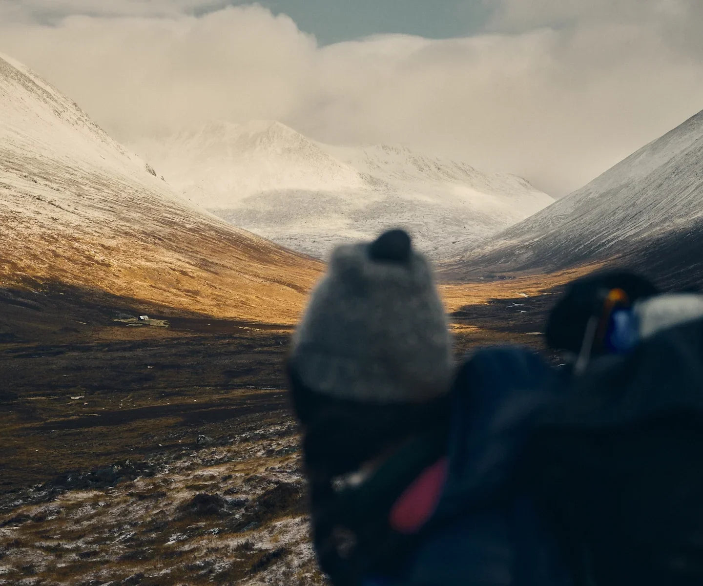 A winter bothy in the Highlands