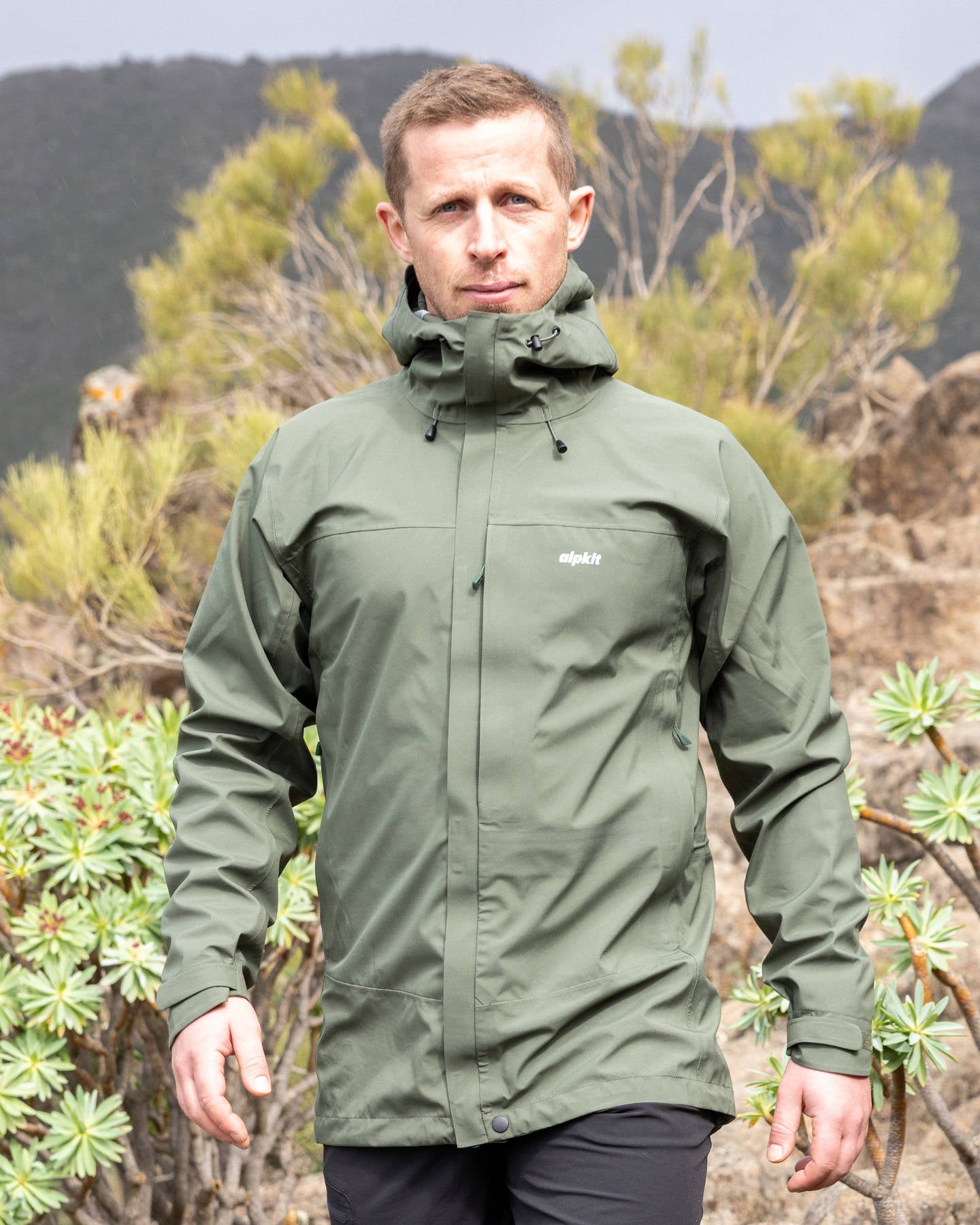 Waterproof hillwalking jacket