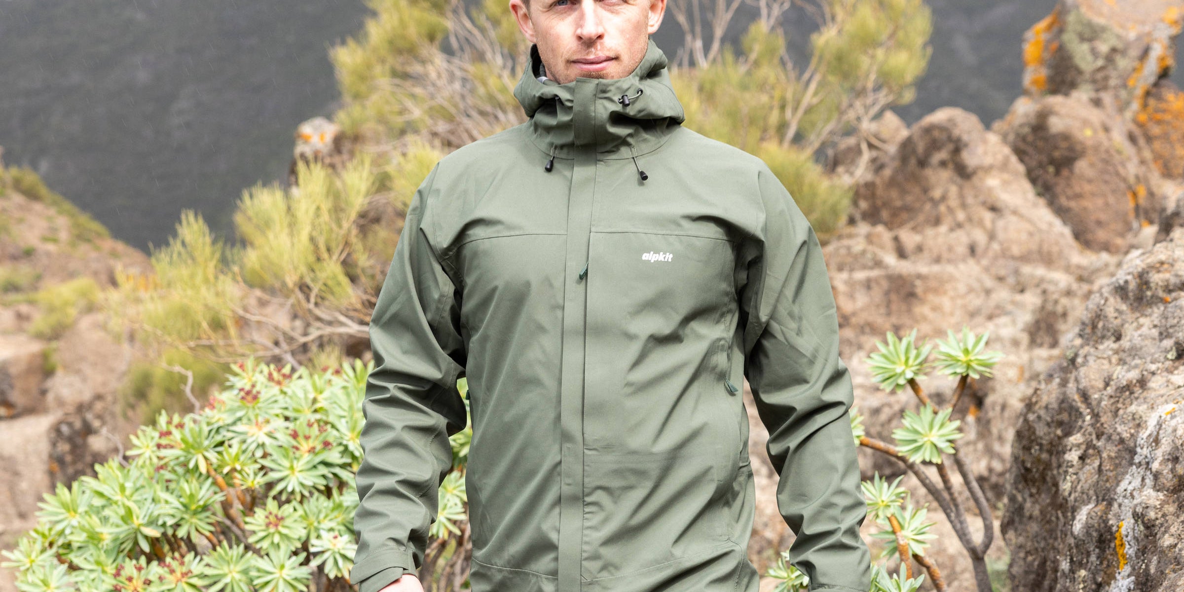 Waterproof hillwalking jacket