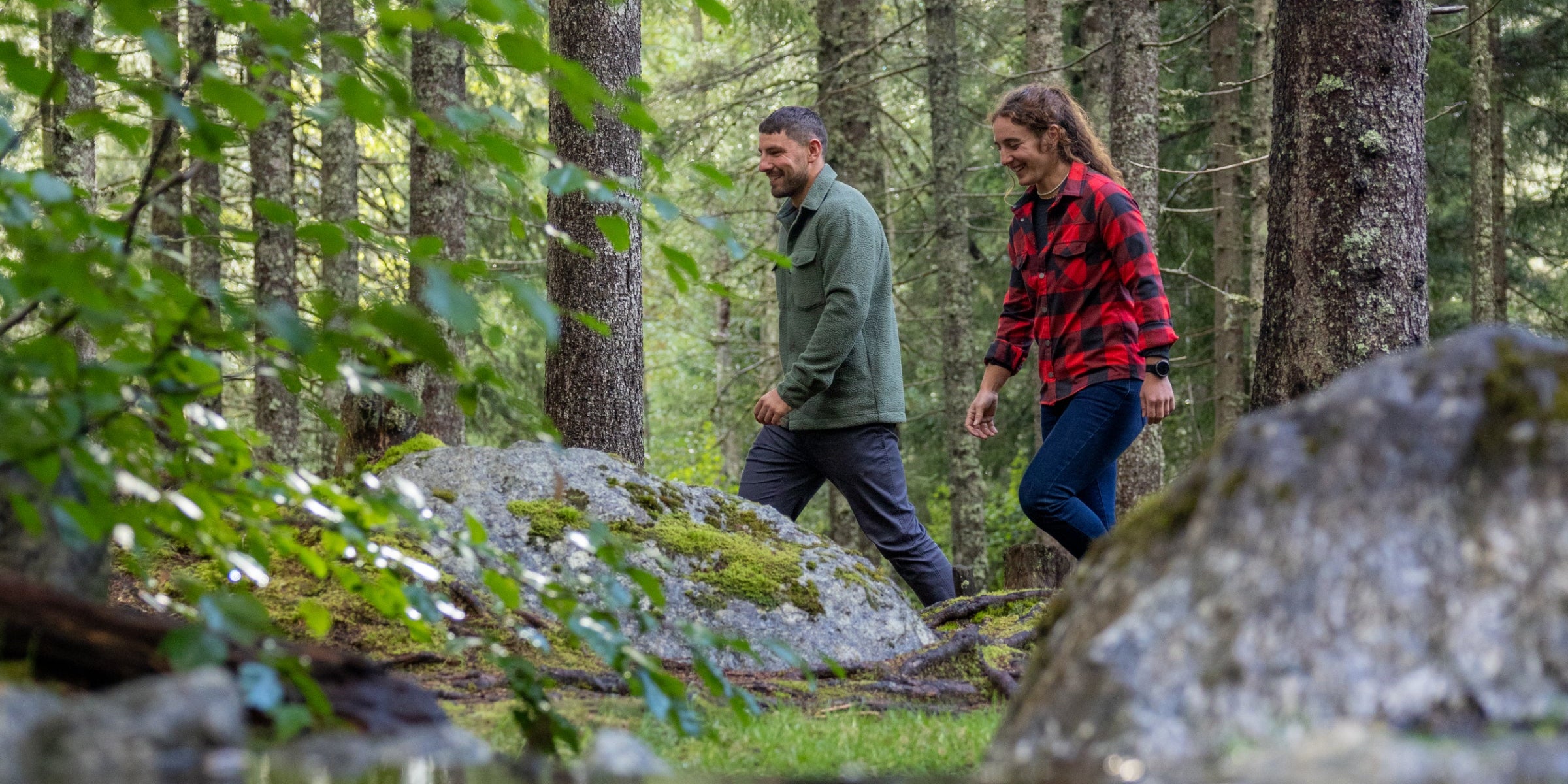 Hillwalker wearing fleece midlayer