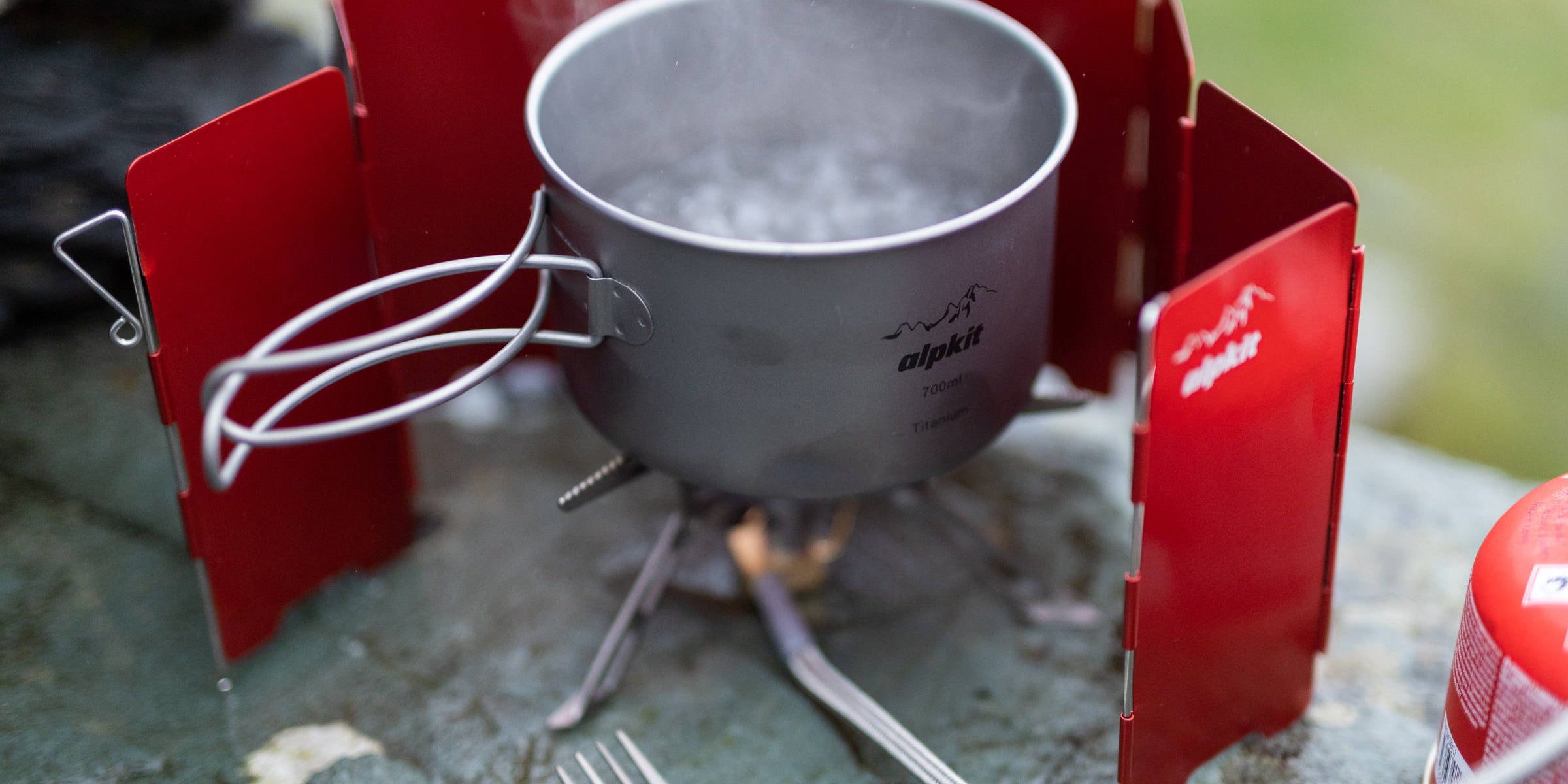 Titanium folding camping stove