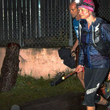 Running in a lightweight DWR free waterproof coat