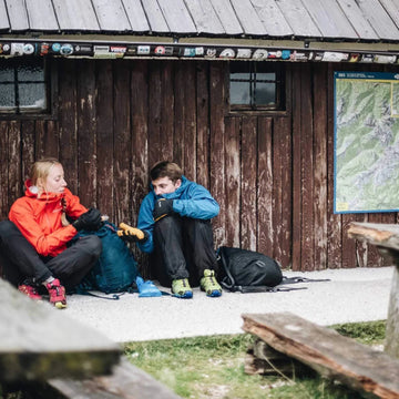 Hillwalkers walking in the rain