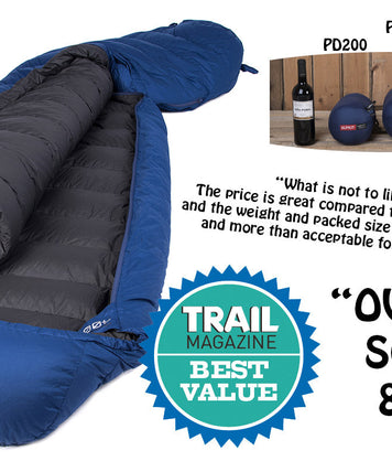 PipeDream 400 Awarded Trail Mags "Best Value" sleeping bag