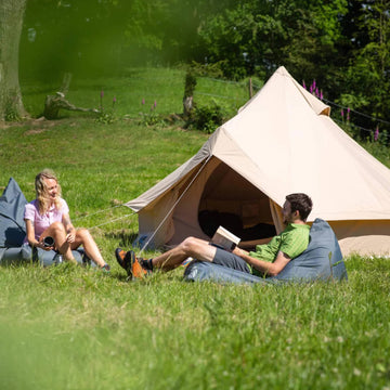 Camping in a Cotton Bell Tent