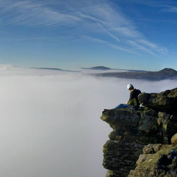 Wild camping on a cliff top