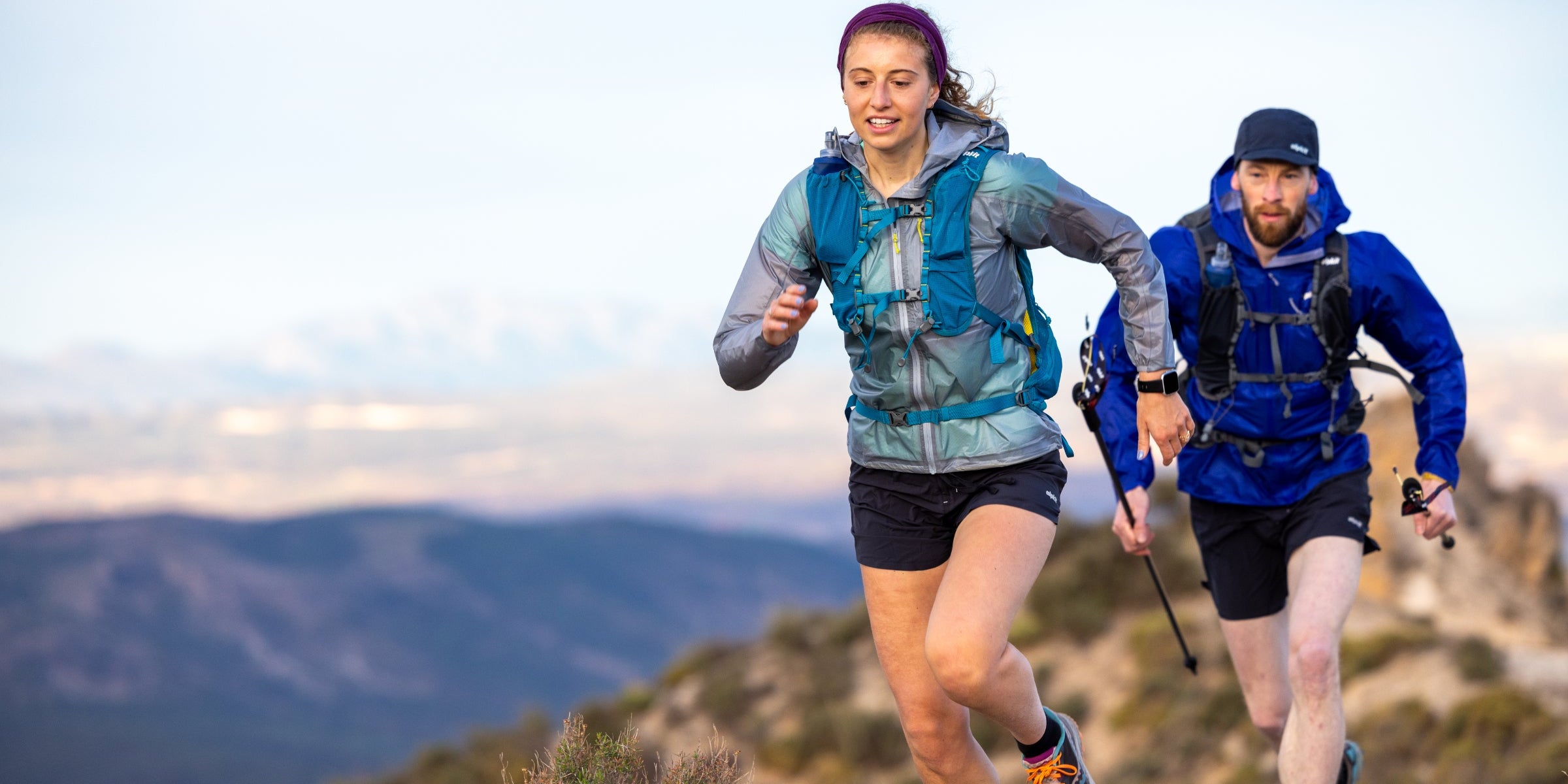 Running shells, waterproof and windproof outerlayers for trail running