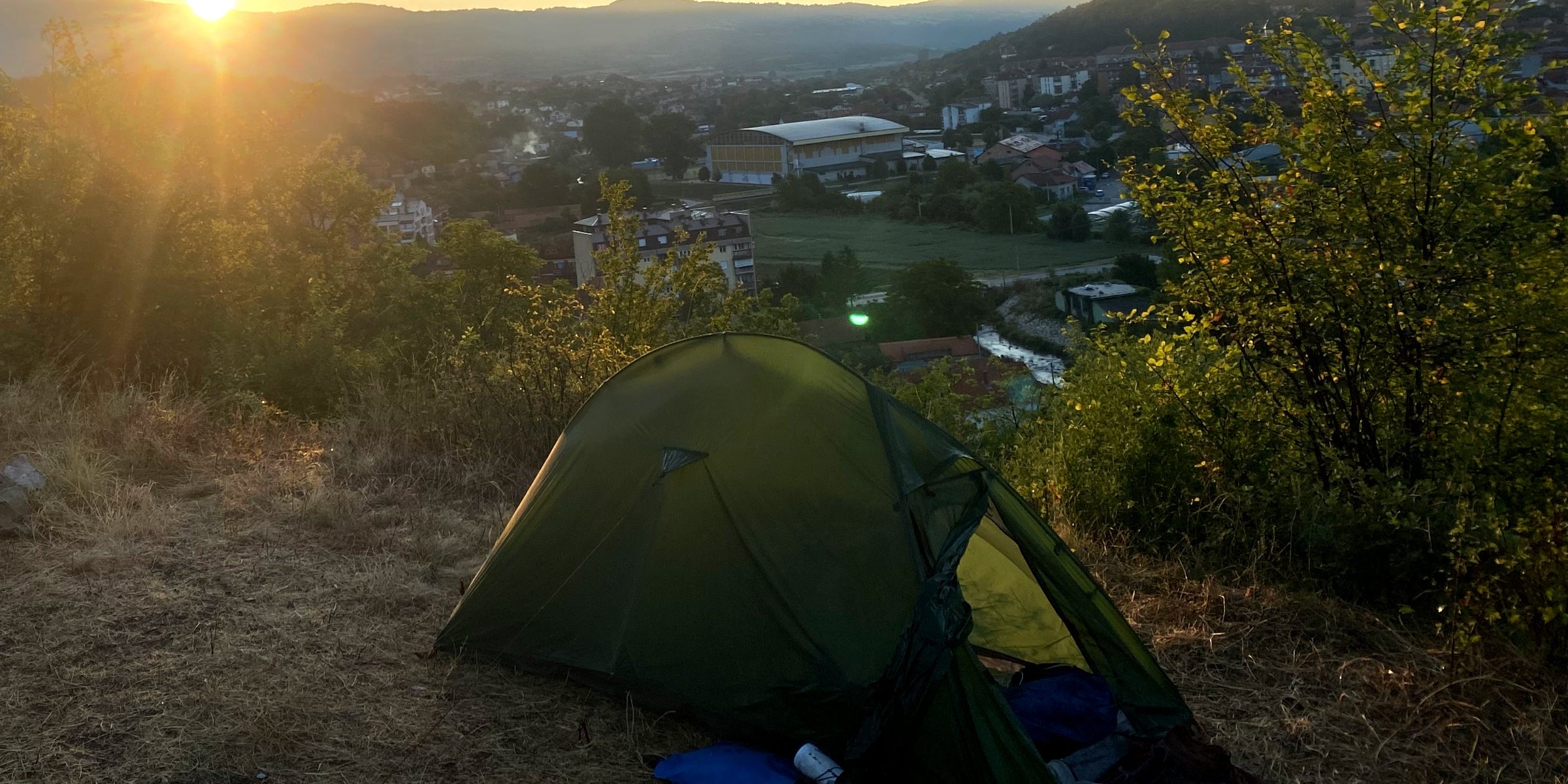 Solo cycle touring tent Istanbul