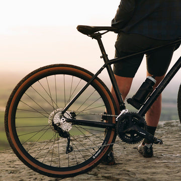 Cyclists with bikepacking rig