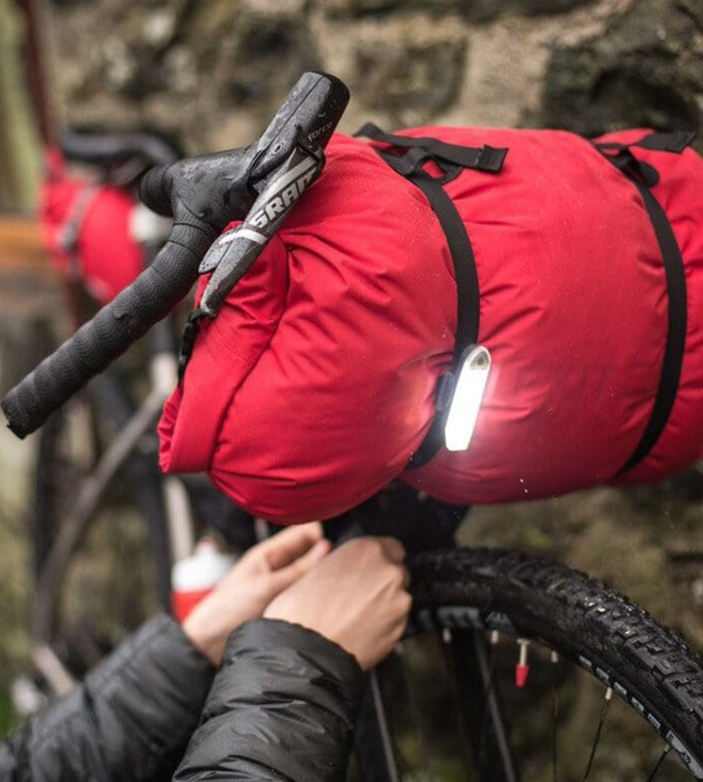 Tau front and rear lights for bikepacking