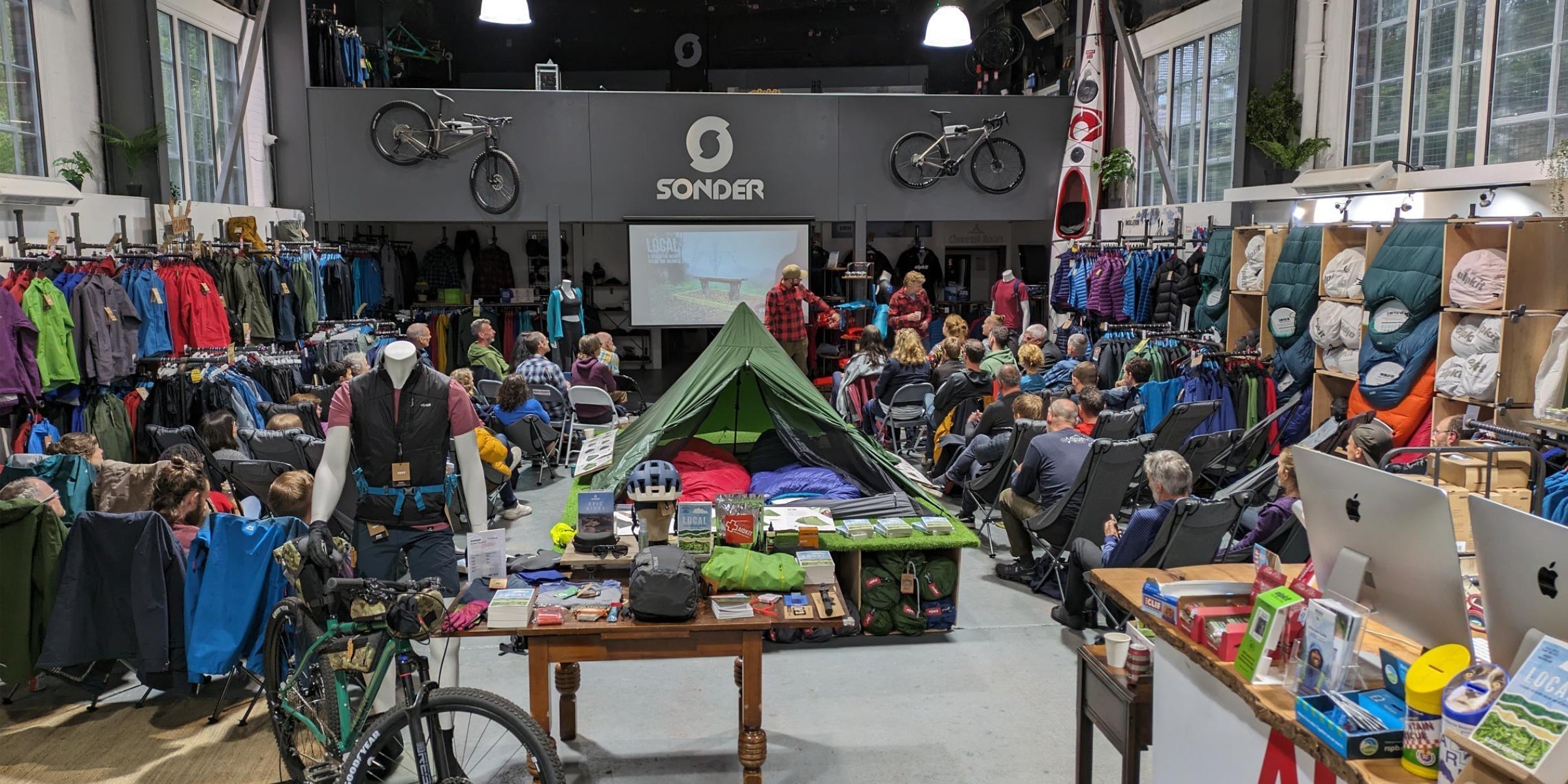 Inside Alpkit Edinburgh Store