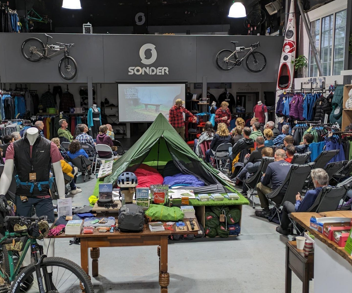 Inside Alpkit Edinburgh Store