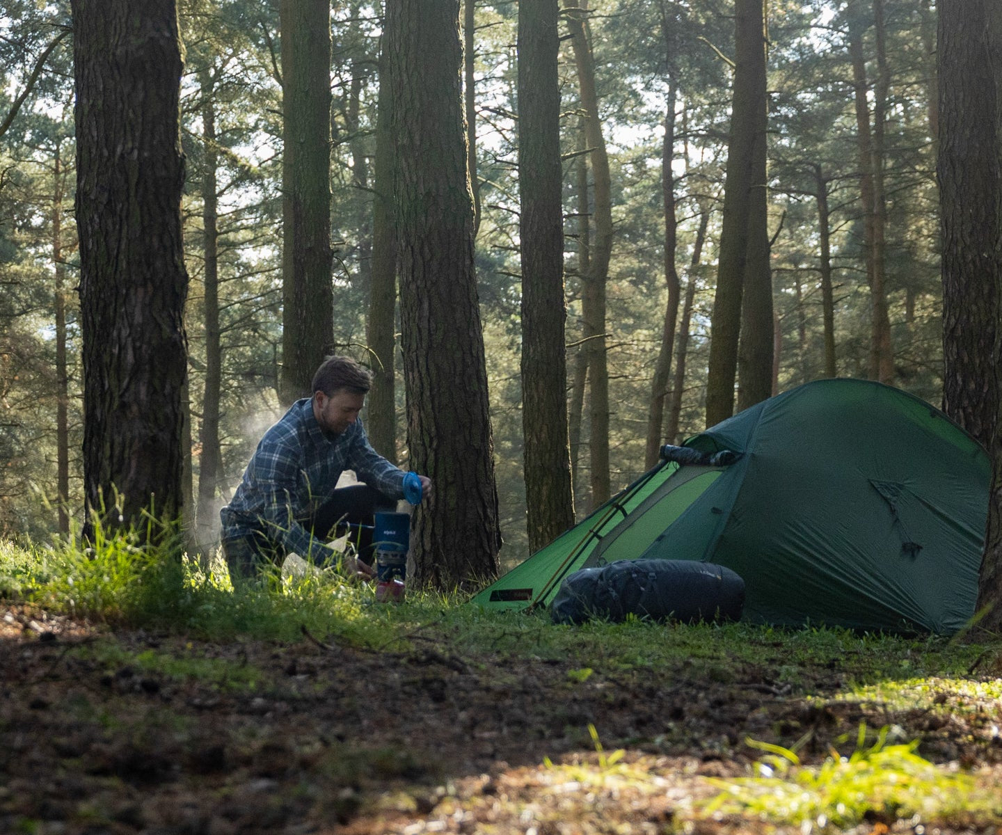 Hollowfibre thermocore outdoor shirt in the woods