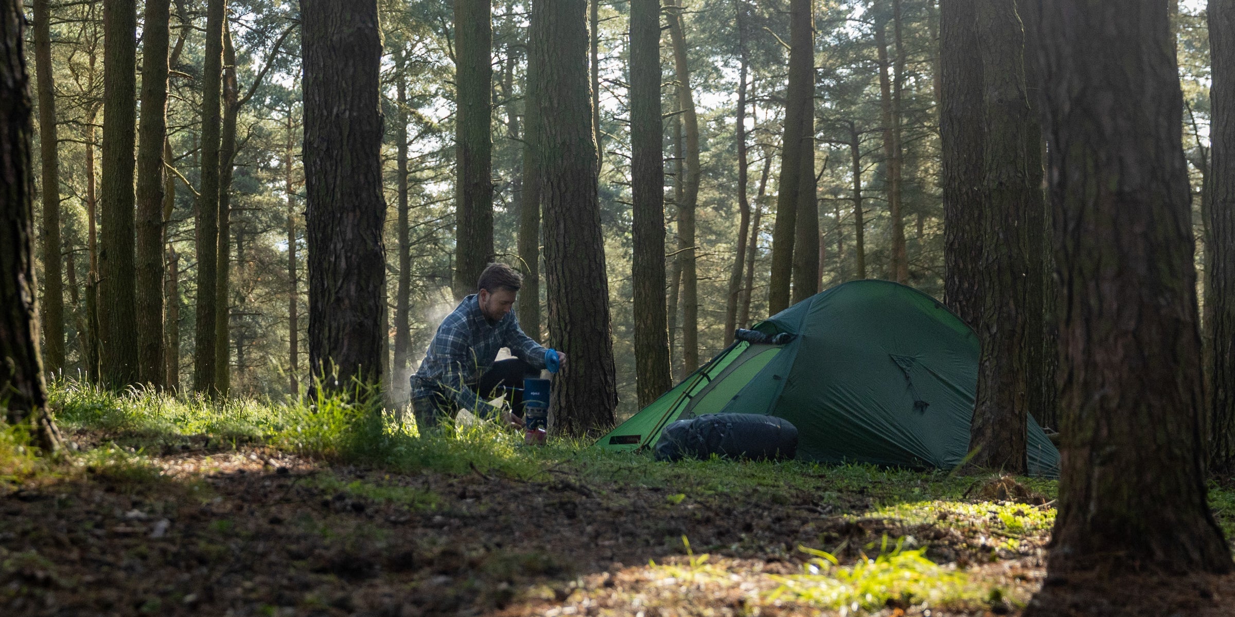 Hollowfibre thermocore outdoor shirt in the woods