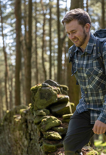 man wearing an alpkit shirt