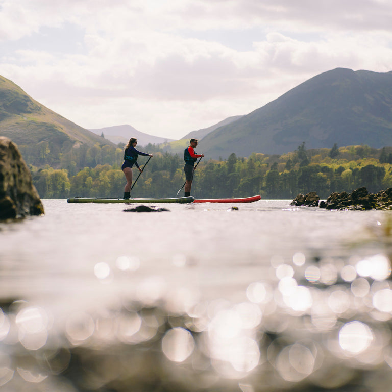 Alpkit Delta and Longshore stand up paddleboards in use