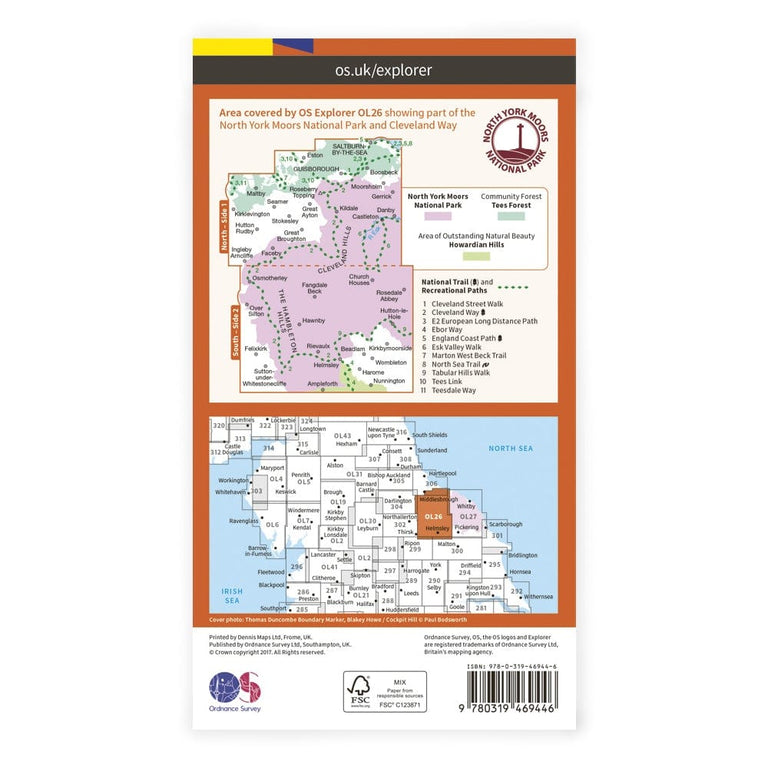 OS Explorer Laminated / North York Moors West