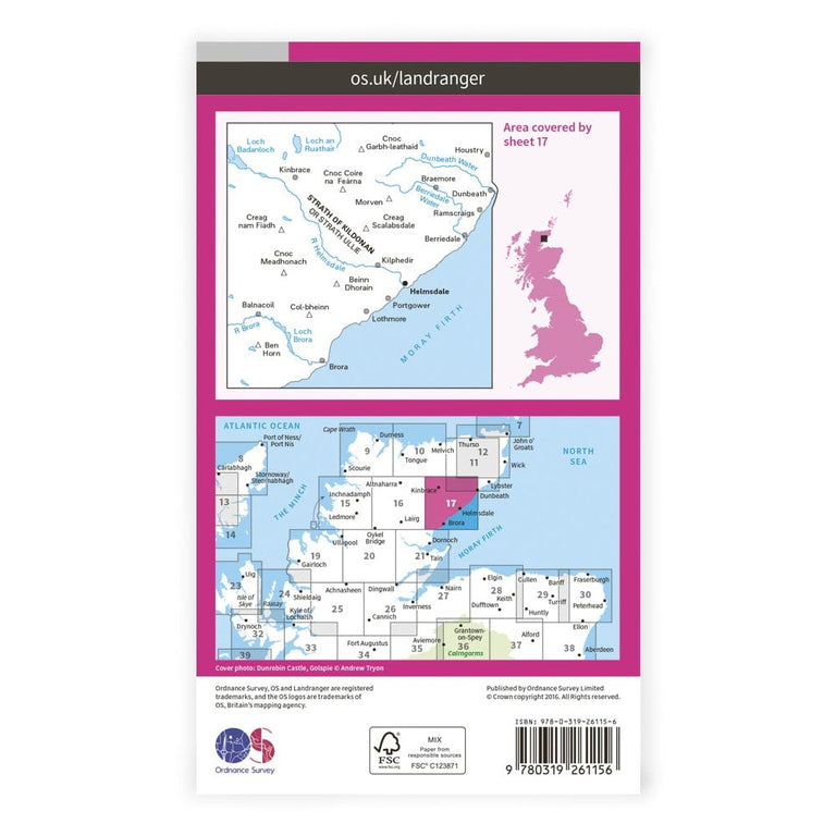 OS Landranger / Helmsdale & Strath Of Kildonan