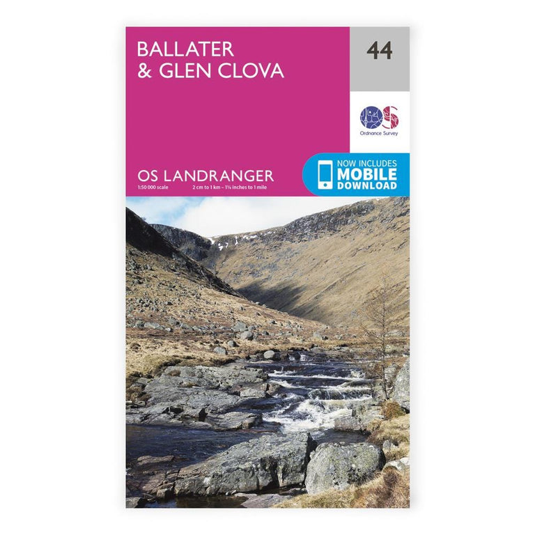 OS Landranger / Ballater, Glen Clova