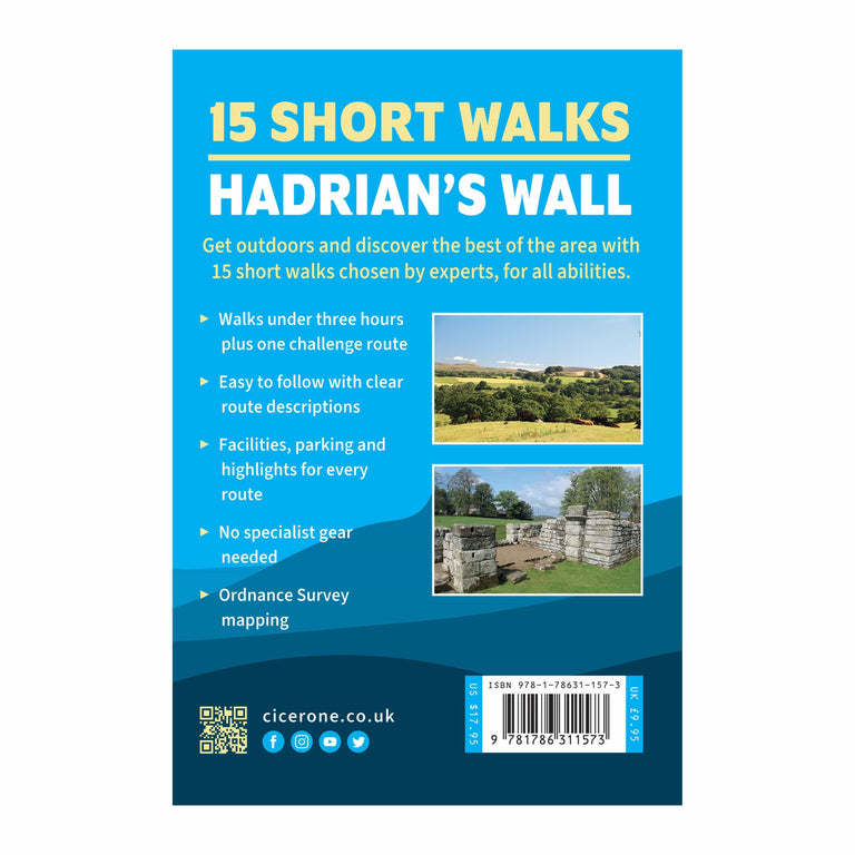 book 15 short walks on hadrians wall back cover