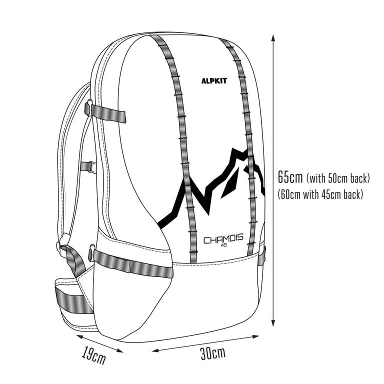 Chamois dimensions