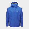 Alpkit men's Argonaut waterproof jacket in Monday blue - closed