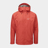 Alpkit men's Argonaut waterproof jacket in brick red - closed