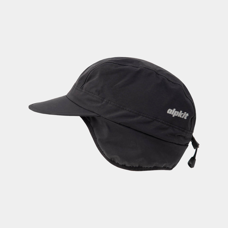 alpkit Baffin Fleece Lined Waterproof Hat in black side