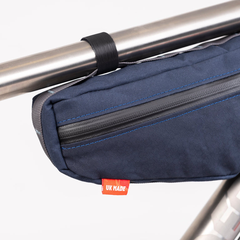 alpkit bilbie frame bag in navy uk made