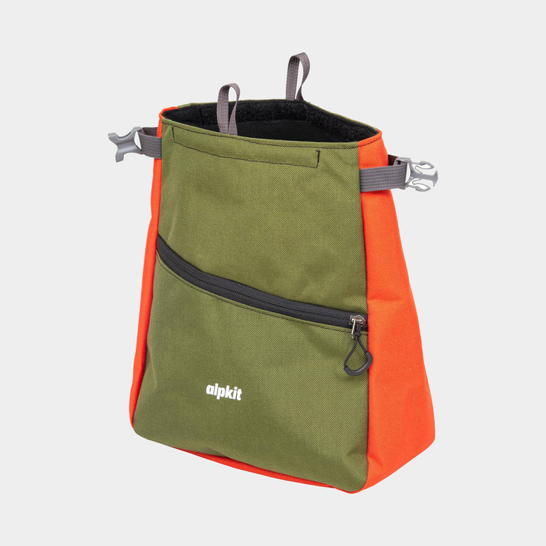 alpkit boulder bucket chalk bag in martini