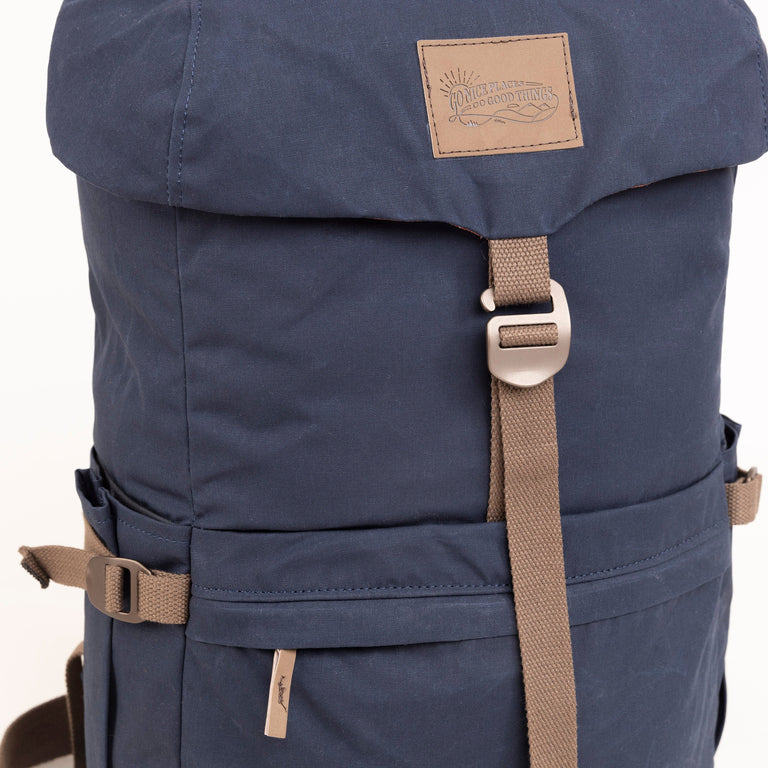 alpkit brevent backpack in navy patch